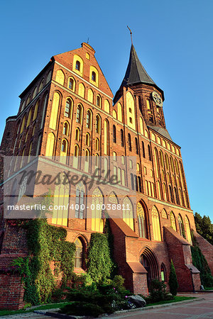 Koenigsberg Cathedral - Gothic temple of the 14th century. Symbol of Kaliningrad (until 1946 Koenigsberg), Russia