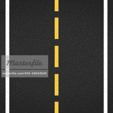 Asphalt road with markings, vector eps10 illustration