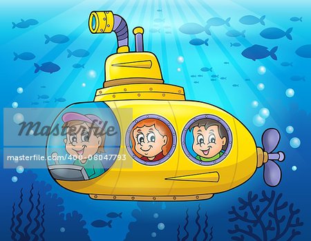 Submarine theme image 3 - eps10 vector illustration.