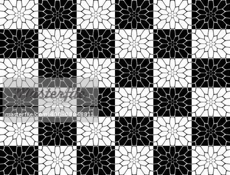 Design seamless monochrome polygon geometric pattern. Abstract simple background. Vector art
