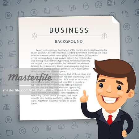 Gray Business Background with Boss. Seamless Pattern in Swatches. Clipping paths included in additional jpg format.