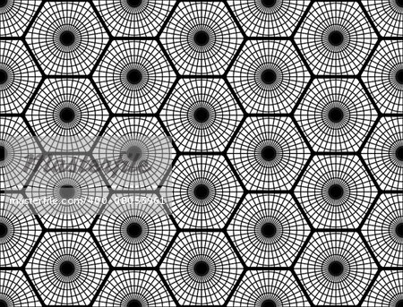 Design seamless monochrome hexagon pattern. Abstract grid textured background. Vector art. No gradient