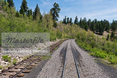 Narrow gauge railroad tracks, Sublette, Colorado