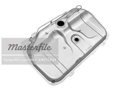 The fuel tank of a vehicle on a white background
