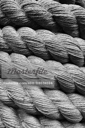 Hemp rope. Textured background. Vertical image.