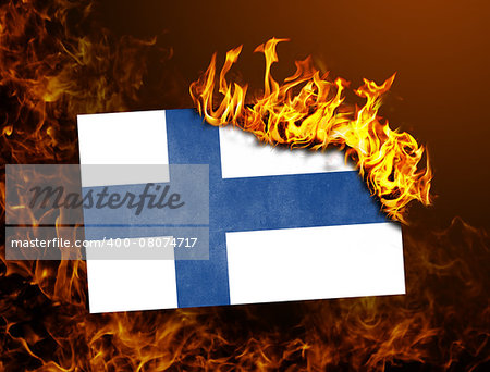 Flag burning - concept of war or crisis - Finland