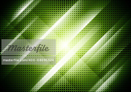 Dark green abstract shiny background. Vector illustration