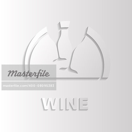 Vector modern restaurant wine menu design grey card
