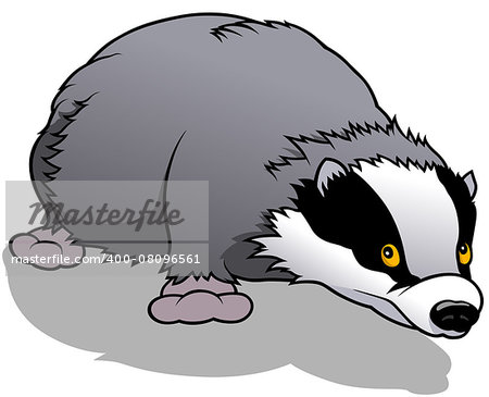 Badger - Cartoon Animal, Vector Illustration