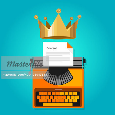 content is king seo web optimization icon vector