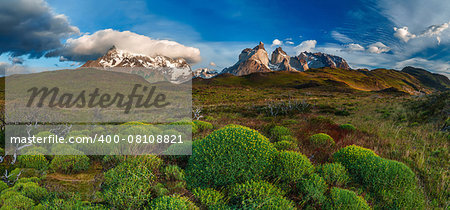 Epic beauty of the landscape - the National Park Torres del Paine in southern Chile.