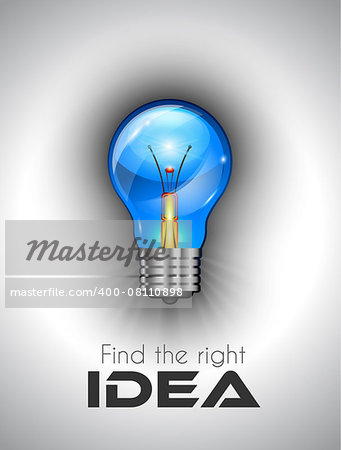 Idea high quality lamp Icon to use for branstorming concept, ideas finding rules, strategy planifications and so on