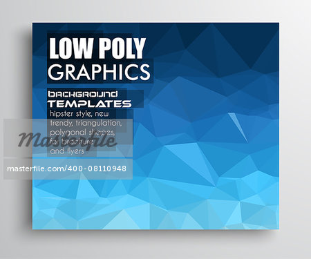 Low Poly trangular trendy hipster background for your retro flyer, stylish brochure, poster background and vintage applications.