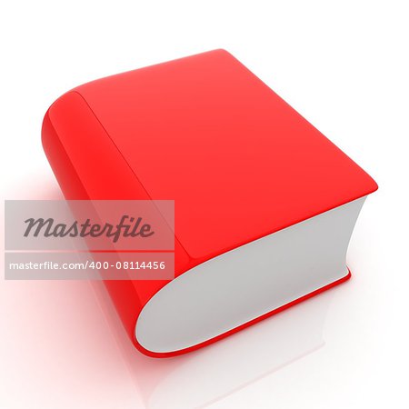 Glossy Book Icon isolated on a white background
