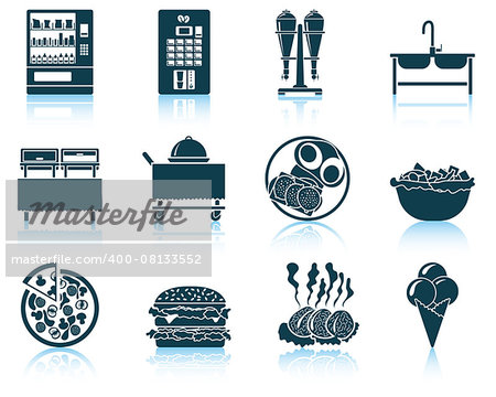 Set of restaurant icon. EPS 10 vector illustration without transparency.