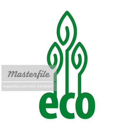 eco vector logo in the form of plant
