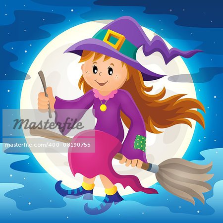 Cute witch theme image 2 - eps10 vector illustration.