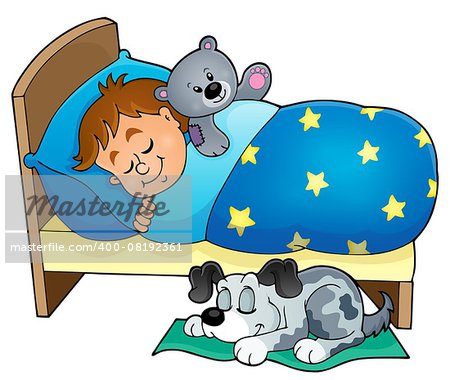 Sleeping child theme image 5 - eps10 vector illustration.