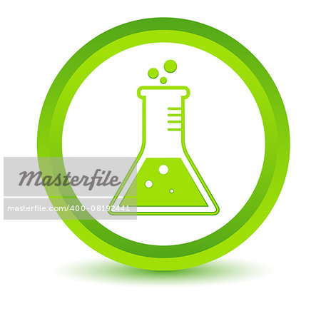 Chemical flask icon on a white background. Vector illustration