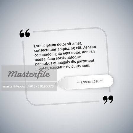 Simple Quote Template. Clipping paths included in JPG file.