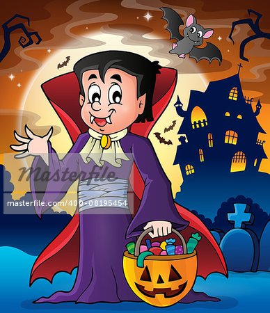 Halloween vampire theme image 2 - eps10 vector illustration.