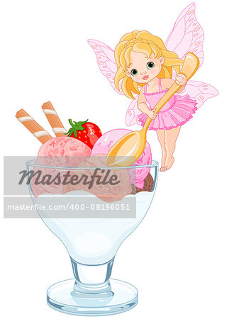 Illustration of ice cream fairy