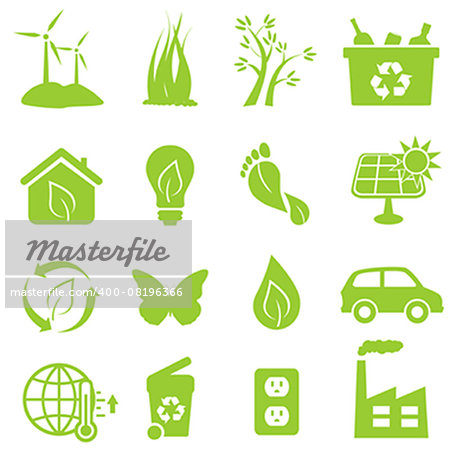 Eco and environment icon set