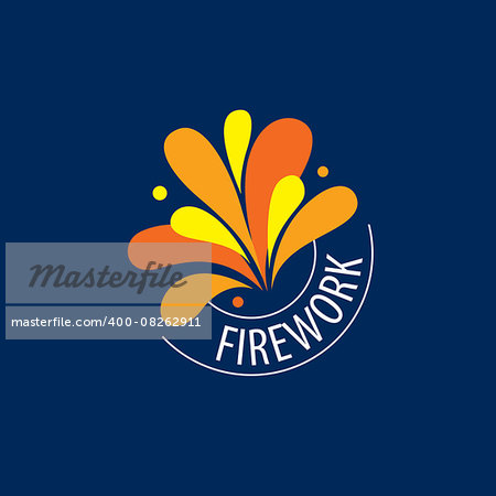 Abstract celebratory vector logo for salutes and fireworks