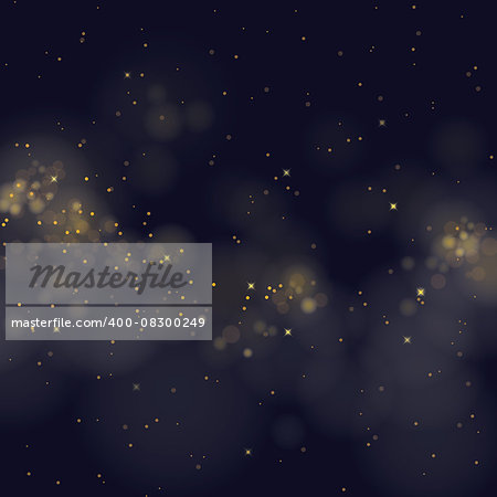 vector glittering stars on bokeh background