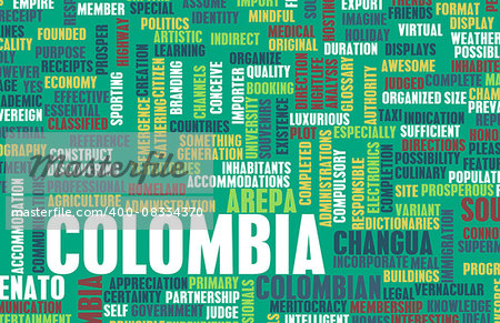 Colombia as a Country Abstract Art Concept