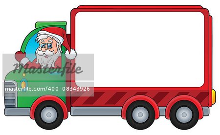 Christmas theme delivery car image 3 - eps10 vector illustration.