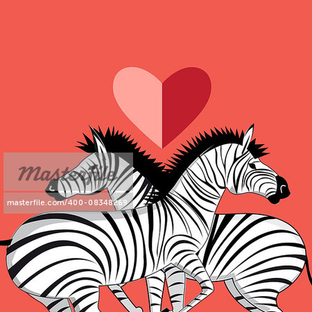 Beautiful vector graphic pattern of the lovers of zebras