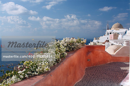 View at the village of Oia in greek island of Santorini