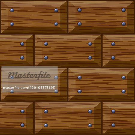 seamless wooden panel door texture with nails background