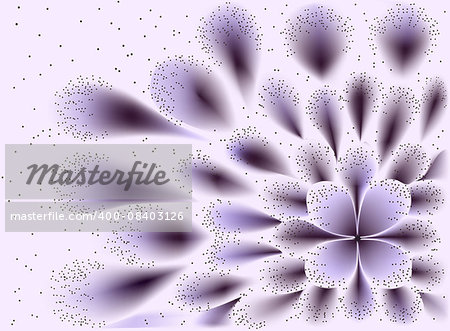 Abstract vector fractal resembling a purple flower. EPS10 vector illustration.