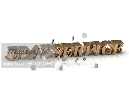 EPAYSERVICE- inscription of gold letters on white background
