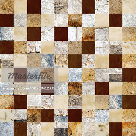 Seamless background with marble and stone patterns of different colors. Endless texture can be used for wallpaper, pattern fills, web page background, surface textures