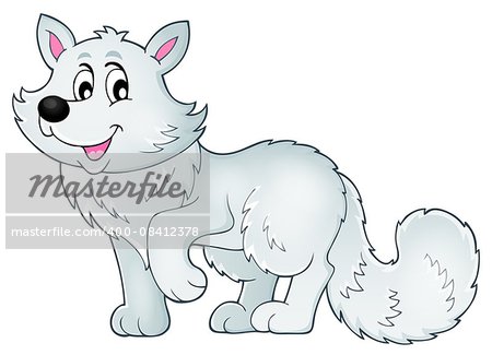 Polar fox theme image 1 - eps10 vector illustration.