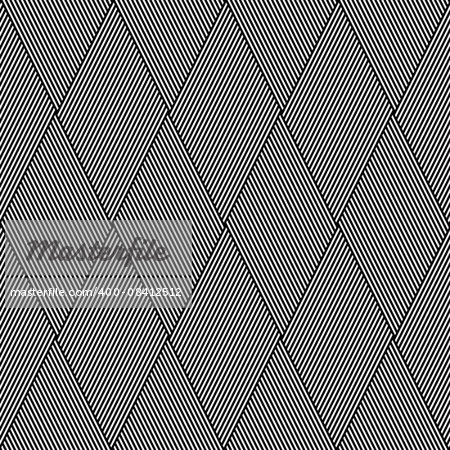 Striped diamonds pattern. Seamless geometric lines texture. Vector art.