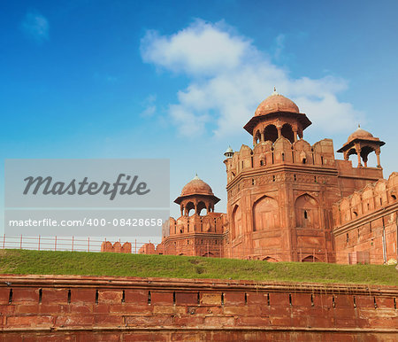 View of Lal Qila - Red Fort in Delhi, India