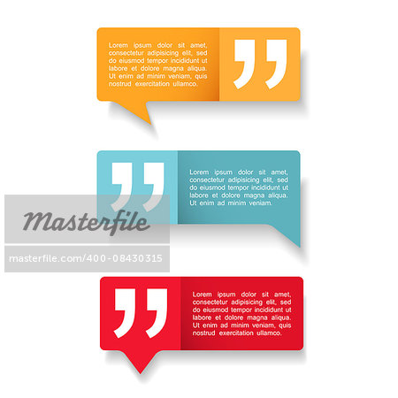 Speech Bubbles with quotes icon, vector eps10 illustration