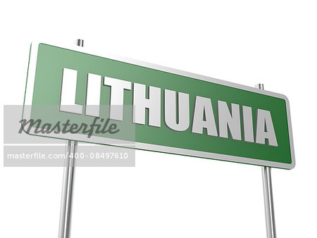 Lithuania concept image with hi-res rendered artwork that could be used for any graphic design.
