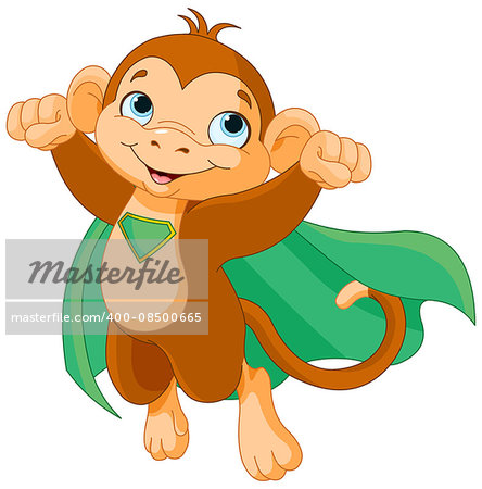 Illustration of Super Hero Monkey