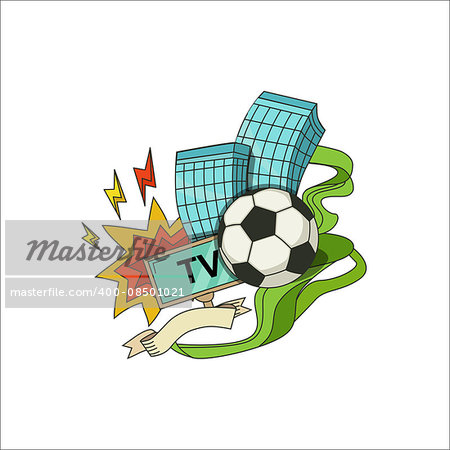 Football vector illustration. Sports element for banner, brochure, brochures.