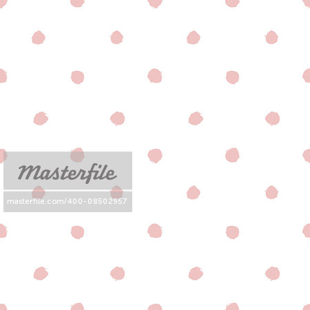 Seamless hand drawn pattern tile with distressed dry brush dots, vector illustration