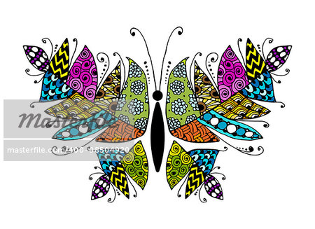 Colorful butterfly for your design. Vector illustration