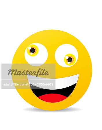 Modern yellow laughing happy smile