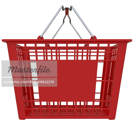 Shopping basket isolated over white background