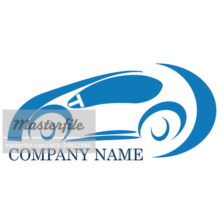 Vector logo car blue for automotive companies