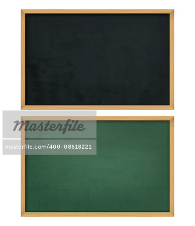 empty black board with wooden frame